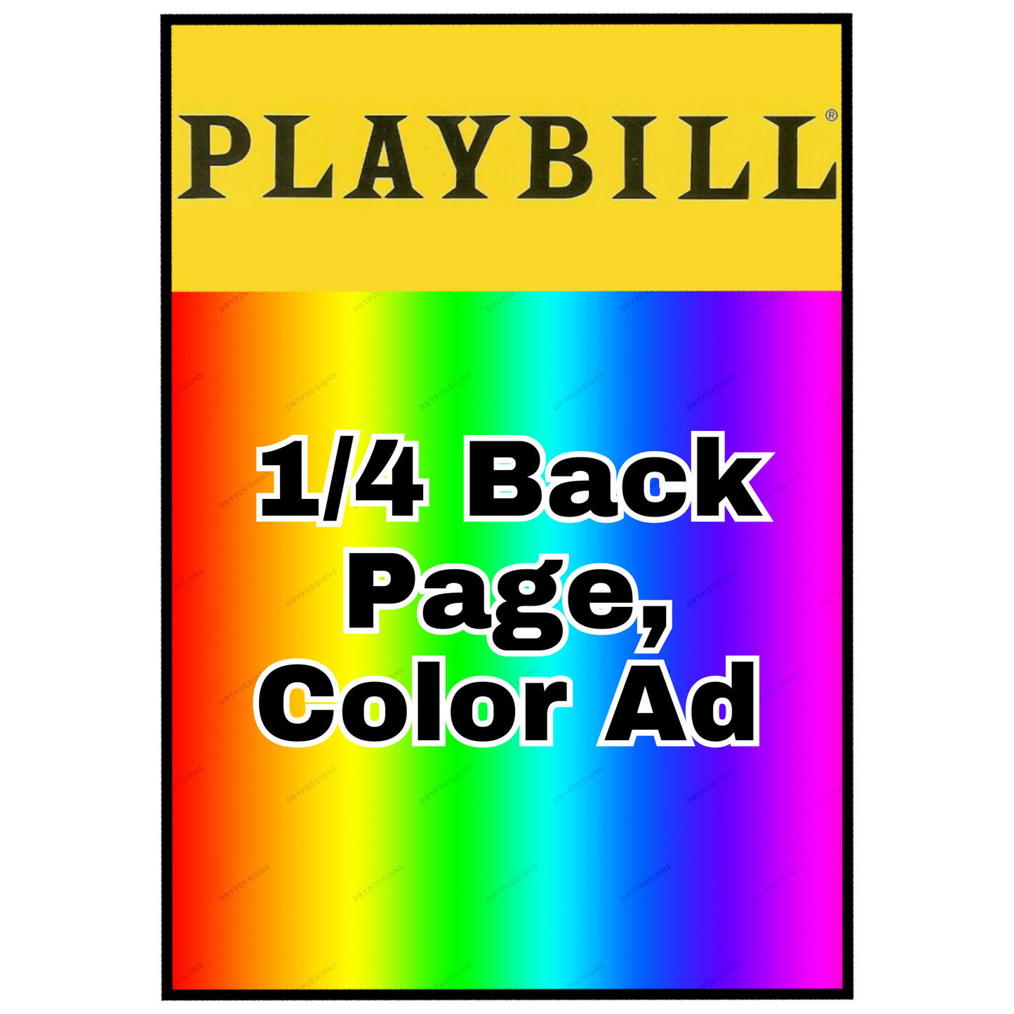 Full Color, 1/4 Page Back Cover Student Shout-Out Ad