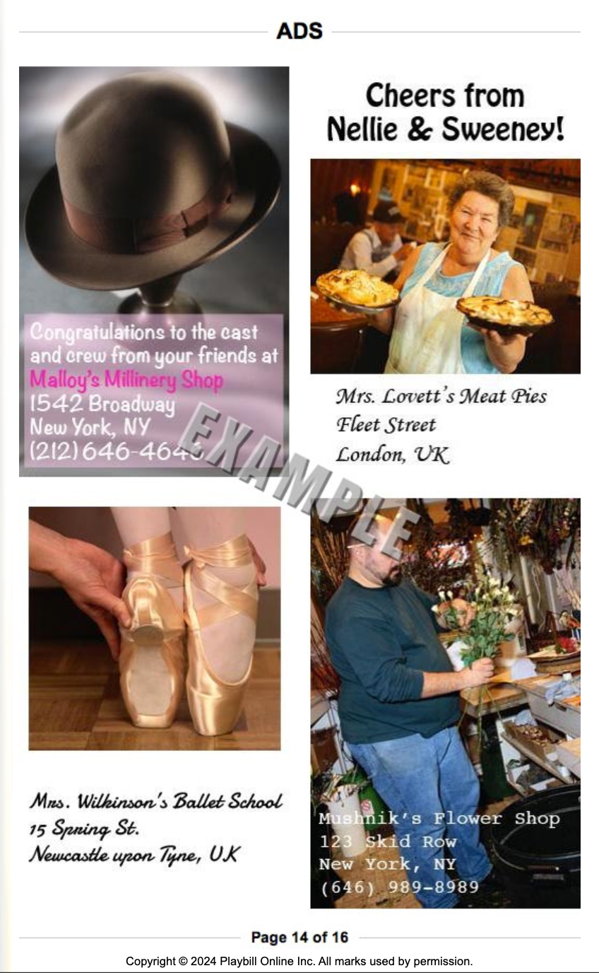 Full Color, 1/4 Back Page Student Shout-Out Ad (Rudolph- Cast A)