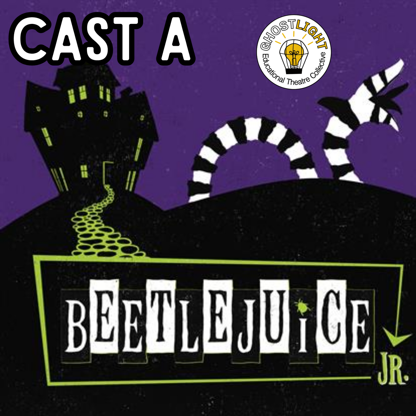 Full Color, 1/4 Back Page Single Cast Student Shout-Out Ad (Beetlejuice Jr- Cast A)