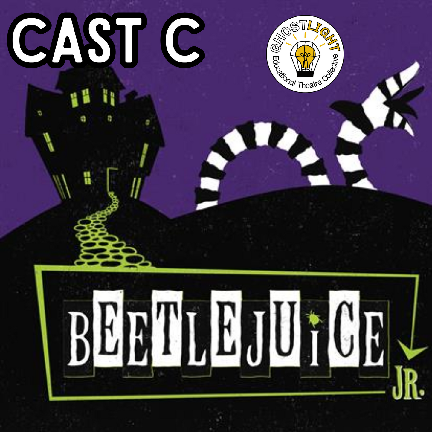 Full Color, 1/4 Back Page Single Cast Student Shout-Out Ad (Beetlejuice Jr- Cast C)